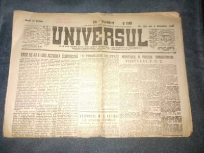 ZIARUL UNIVERSUL 6 NOIEMBRIE 1947 foto