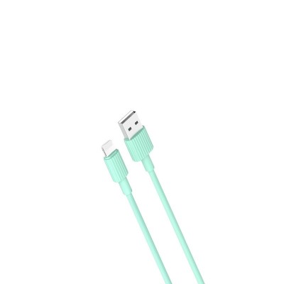 Cablu Date &amp;amp; Incarcare APPLE Lightning 2.4A (Verde) 1m XO NB156 foto