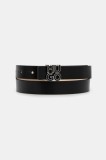 HUGO curea de piele femei, culoarea negru, 50529613
