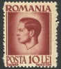 EROARE ROMANIA 1945/1947 LP 188 REGELE MIHAI I MNH - DUBLARE TIPAR / DEPLASAT IN SUS, Regi, Nestampilat