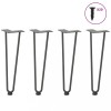 VidaXL Picioare tip agrafă pentru măsuță de cafea, 4 buc., antracit, 42 cm, oțel masiv 4012422