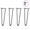 vidaXL Picioare tip agrafă pentru măsuță de cafea, 4 buc., antracit, 42 cm, oțel masiv 4012422