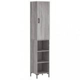 Cumpara ieftin Dulap inalt, gri sonoma, 34,5x34x180 cm, lemn prelucrat