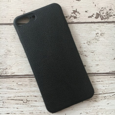 Husa iPhone 7 Plus si 8 Plus Silicon Ultra Slim Leather Neagra foto