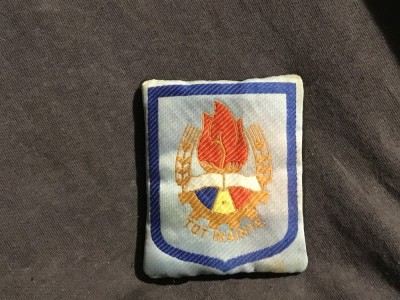 Emblema / Ecuson pionier din material textil perioada RSR ! foto