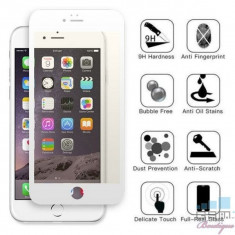 Geam Protectie Display iPhone 6s Plus Acoperire Completa Alb foto