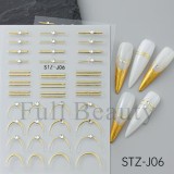 Autocolant pentru unghii, bandă flexibilă, STZ-J06