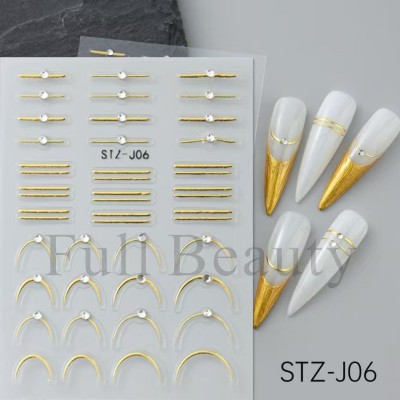 Autocolant pentru unghii, bandă flexibilă, STZ-J06 foto