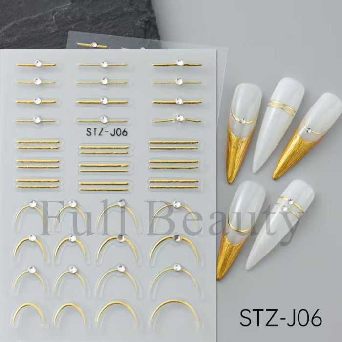 Autocolant pentru unghii, bandă flexibilă, STZ-J06