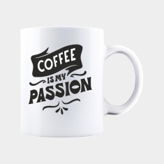 Cana alba personalizata COFFEE IS MY PASSION, INOVATIX&reg;. 330ml