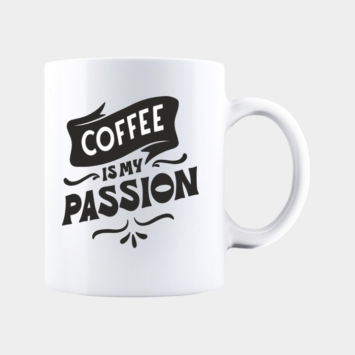 Cana alba personalizata COFFEE IS MY PASSION, INOVATIX&reg;. 330ml