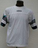 Tricou vintage ADIDAS alb verde, XL/XXL, Microfibra