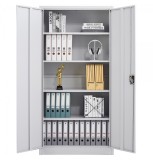Fiset metalic Asamblat Premium 4 polite+baza, 185x90x40 cm, vopsit gri, 60 kg/polita, Plus