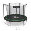Trambulina Gradina DHS Fitness Jumper 244 cm, Negru-Verde, Plasa Siguranta, Scara, Sarcina Max 100kg