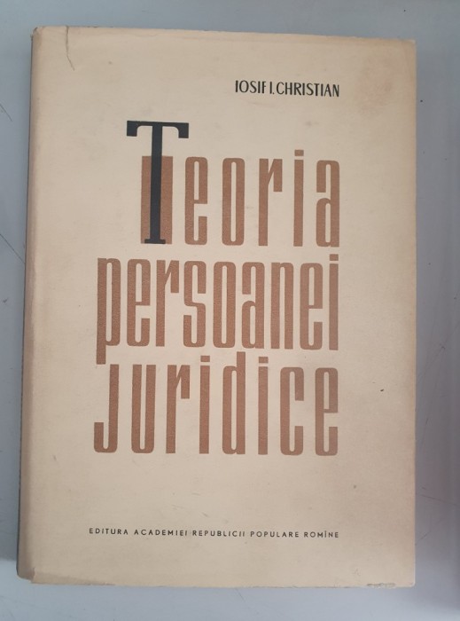 Iosif I. Christian - Teoria persoanei juridice