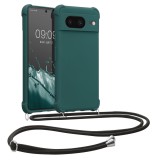 Husa Kwmobile pentru Google Pixel 8, Verde inchis, Silicon, KWM0000208T004C, Textil, Carcasa