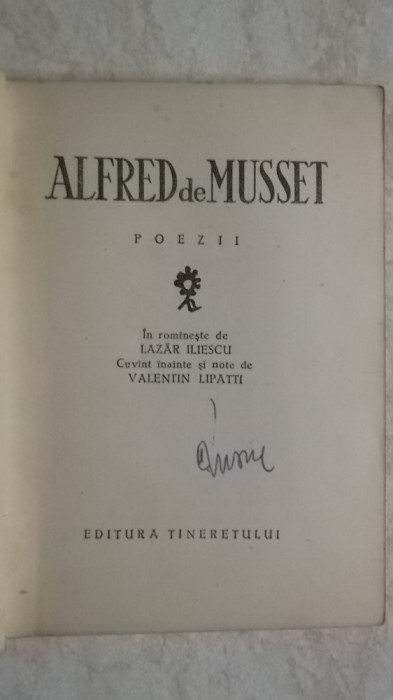 Alfred de Musset - Poezii. Colectia &quot;Cele mai frumoase poezii&quot;