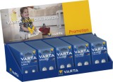 Stand echipat cu microbaterii VARTA - 100 bucati