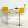 Gossi scaune de bar, 2 buc., galben mustar, catifea