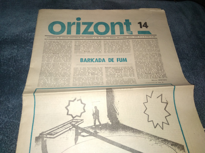 ZIARUL ORIZONT NR 14 6 APRILIE 1990