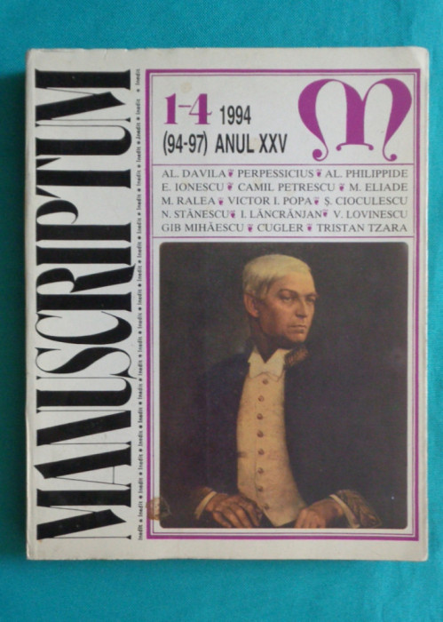 Revista Manuscriptum Nr 1 - 4 din 1994