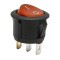 Interupator basculant 1 circuit 6A 250V ON-OFF 3 pini rosu cu retinere