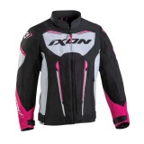Cumpara ieftin Geaca (jacheta) motociclete copii Racing/Roadster Ixon vara model Striker AIR KID culoare: negru/alb/fuchsia (roz), 12 ani