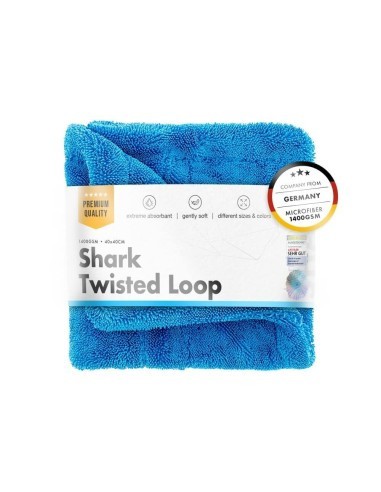 Prosop auto ultra absorbant Chemicalworkz Shark Twisted Loop Towel, 1400GSM albastru 40x40 cm