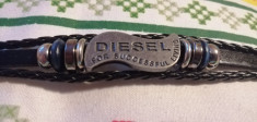 Bratara gen Diesel 21 cm, unisex , piele si metal foto