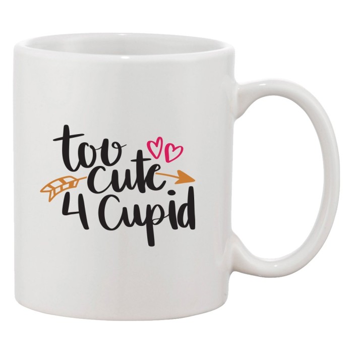 Cana alba personalizata &#039;Too Cute 4 Cupid&#039;, INOVATIX&reg;. 330ml