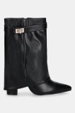 Answear.LAB botine culoarea negru, cu toc drept