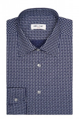 Camasa barbati slim bleumarin in carouri C001SL