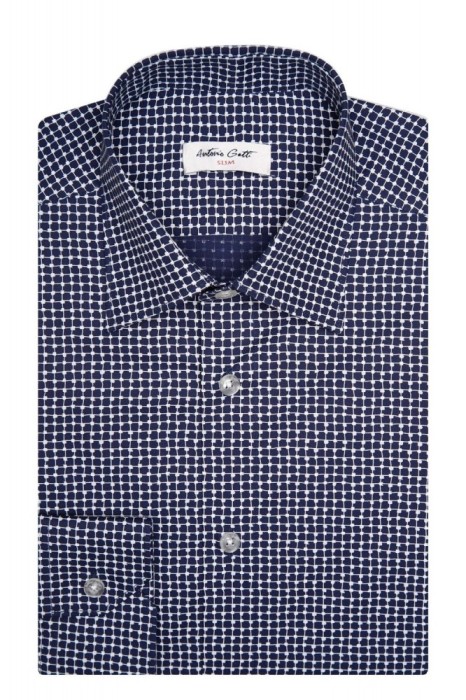 Camasa barbati slim bleumarin in carouri C001SL