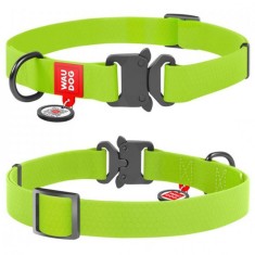 Guler impermeabil WAU DOG - verde 31-49 cm / 25 mm foto