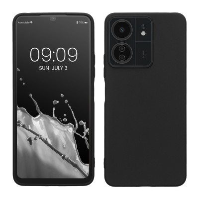 Husa Kwmobile pentru Xiaomi Poco C65/Redmi 13C, Negru, Silicon, KWM000020KM001C foto
