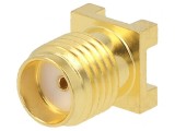 Soclu SMA mamă vertical PTFE aurit pentru PCB 50&Omega; SMT
