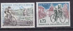 Monaco 1963 ciclism Turul Frantei MI 736-737 MNH foto