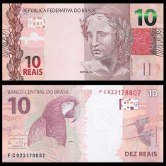 BRAZILIA █ bancnota █ 10 Reais █ 2010 (2017) █ P-254c █ UNC █ necirculata