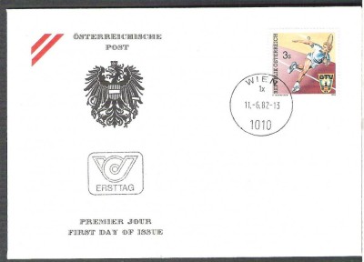 Austria &amp;Ouml;sterreich 1982 Sport FDC K.184 foto