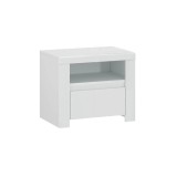 Cumpara ieftin Noptiera mdf alb lucios Lindy 60x40x51 cm