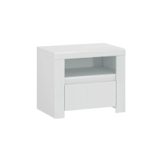 Noptiera mdf alb lucios Lindy 60x40x51 cm