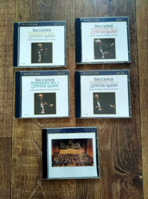 Lot 5 CD originale - Bruckner, simfoniile nr. 1, 3, 5, 8, 9, Dirijor Gunter Wand foto