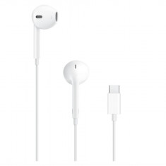 Casti Apple EarPods, Cu Fir, In-ear, Microfon, Conector USB-C, alb - RESIGILAT