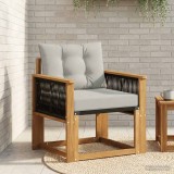 vidaXL Canapea Medie pentru Exterior Lemn Solid de Acacia natural 3438871