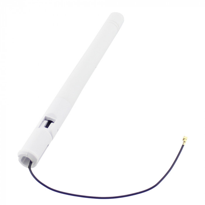 Antena Wifi, 2,4G, 2dB, alb, conector IPEX - 650126