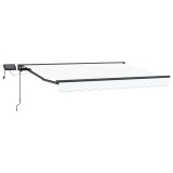 vidaXL Cadru manual de marchiză cu LED-uri Alb 3,5 x 2 m 3420776