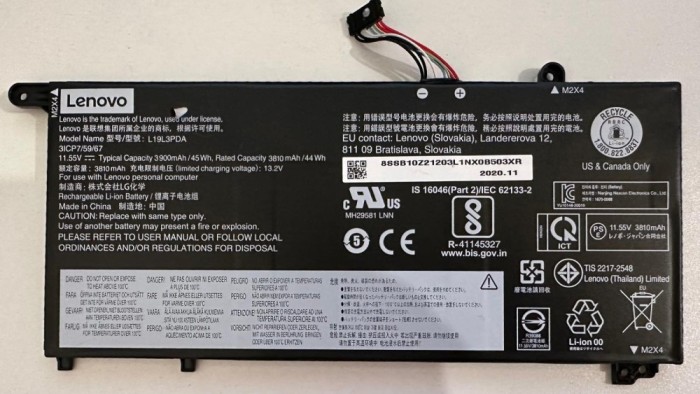 Baterie pentru laptop Baterie Lenovo L19L3PDA 8SSB10Z21203L1NX0B503XR/ 8SSB10Z21203L1NX12300BV/ 8SSB10Z21196W1SZ11E0CC8