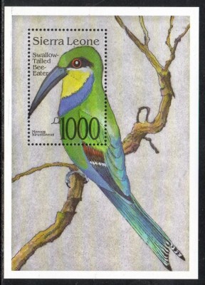 SIERRA LEONE 1992-PASARI-FAUNA-Colita nestampilata MNH foto