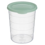 Caserola transparenta cu capac verde menta pentru transport și depozitare alimen, CMCLASS