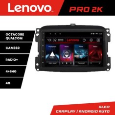 Navigatie Fiat 500 2015-2021 Lenovo Kit-500new 8 core QLED 2K 4+64 360 Android Waze USB Navigatie Internet Youtube Radio CarStore Technology